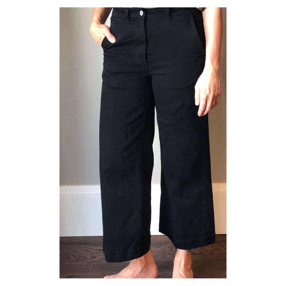 Everlane Wide Leg Crop Pant Black